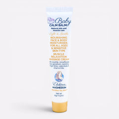 A 15g white and gold tube of Elektra Magnesium Baby Calm Balm