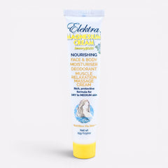 A 15g white and yellow tube of Elektra Magnesium Sensory Gold Cream