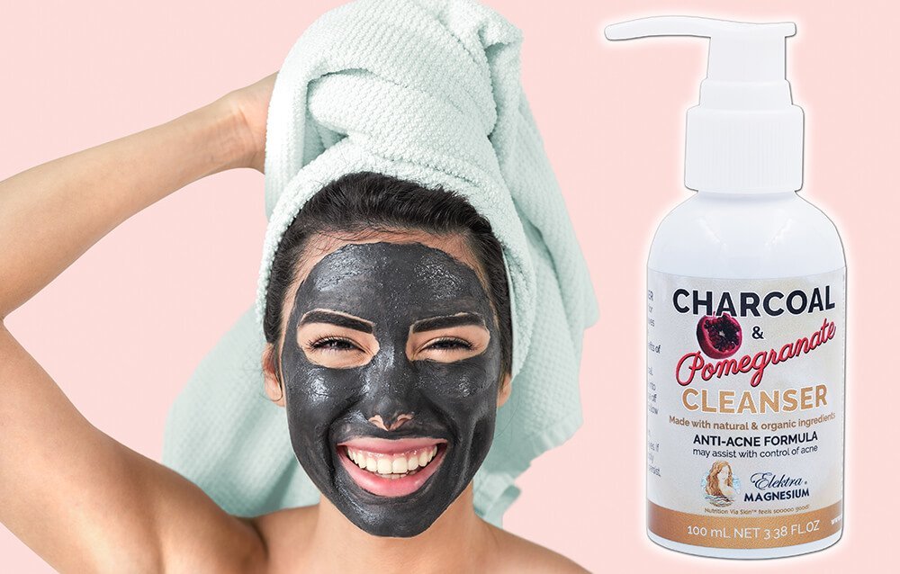 Charcoal-Pomegranate Cleanser face