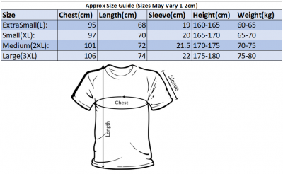 Shirt Size Measurements Elektra Magnesium